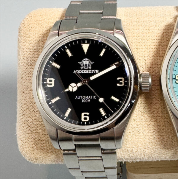 ADDIESDIVE 39mm Explorer Style Watch - Black